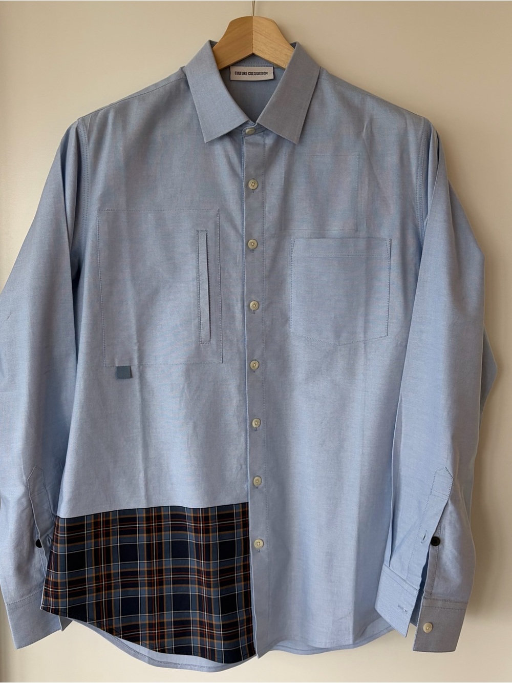 Culture Cultivation Custom Collage Shirt - Light Blue Men's Button-Up